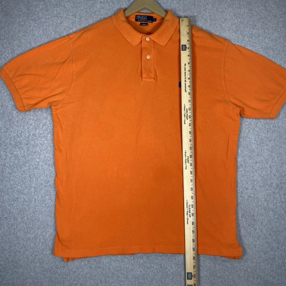 Polo Ralph Lauren Polo Shirt Mens XL Orange Short Sleeve Cotton Pique Pony Logo